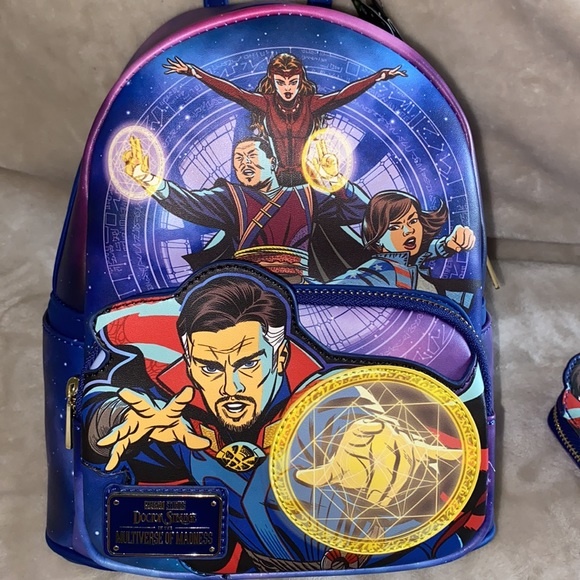 Marvel Dr.Strange Multiverse Madness Loungefly Backpack and Wallet - Picture 6 of 9